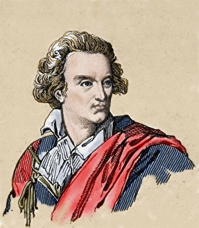 Colored Engraving History Drucke: Alfieri, Vittorio, Conte (Asti, 1749-Florence, 1803). Italian poet and playwright