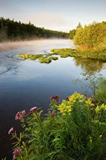 Der Androscoggin Fluss in Errol, New Hampshire