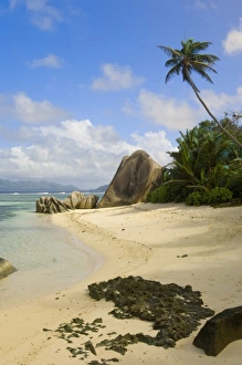 La Digue Island Beach Drucke: Anse-Source D Argent on La Digue Island