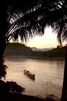 Mekong River View Drucke: Asia, Laos