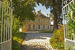 Wrought Iron Entrance Gate Drucke: Chateau Cos Labory