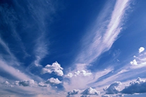 Cumulus Cloud Formations Drucke: Cirrus and cumulus clouds