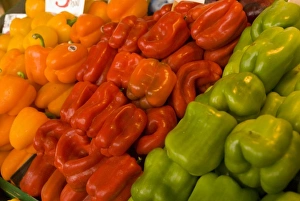 Colorful Bell Peppers Drucke: Colorful dramatic patterns of fresh bell peppers