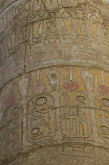 Luxor Temple Columns Drucke: Columns with the visual art work Temple of Karnak, Egypt