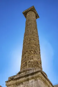KaiserMarcusAureliuskolonnene Röm, Italien.Kolumne errichtet im Jahr 193 n. Chr.zu Ehren von