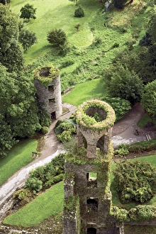 Burg Blarney Drucke: Höherer Winkelansicht der Türme, Blarneys Schloss, Grafschaft Cork Irland