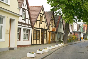 Germany Old Town Architecture Drucke: historic district, warnemunde