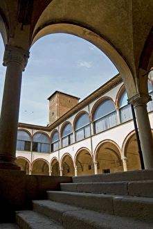 Emilia Romagna Travel Guide Drucke: Interior of the Bishops Palace, Parma, Emilia Romagna, Italy, Europe