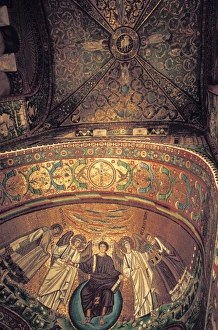 Italien, Emilia-Romagna, Ravenna. Innenmosaiken im Basildom San Vitale