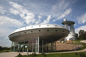 European Museum Buildings Drucke: Lithuania, Eastern Lithuania, Moletai, Lithuanian Ethnocosmology Museum buildings