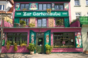 Germany Historic Architecture Drucke: old restaurant, warnemunde