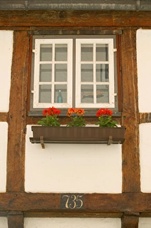 World Heritage Site Architecture Drucke: old window, Lubeck_germany