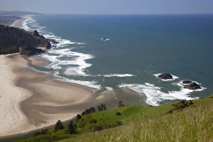 Oregon Coast Scenic Views Drucke: OR, Cascade Head, view of beach