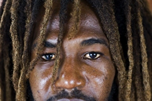 Caribbean Photography Drucke: Robert, rasta guy (MR)