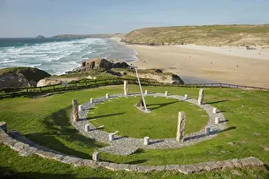 England Coastal Scenery Drucke: Sundial and Perran