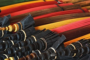 Zelte auf Warteschaltung zum Abschlussassemblage in Bosang bei Chiang Mai im Thailändischen