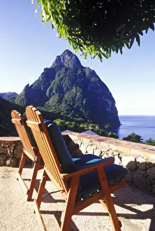 Caribbean Vacation Spots Drucke: View of Gros Piton