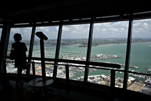 Waitemata Harbour View Drucke: View of Waitemata Harbour from Skytower, Auckland, North Island, New Zealand