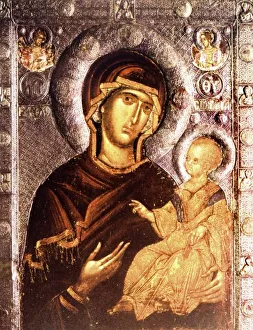 Byzantine Icon Drucke: Virgin, Saviour