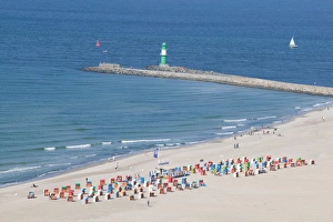 German Coastline Images Drucke: warnemunde beach