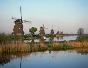 Kinderdijk UNESCO Site Drucke: Windmills, Kinderdijk, Netherlands