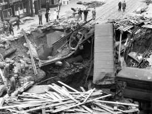 Feuerwehrleute Drucke: Ein Blitz auf London - Balhamer Höher Weg im Zweiten Weltkrieg