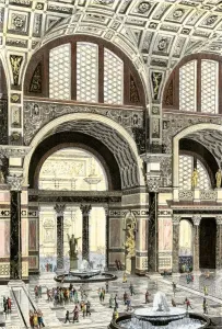 Ancient Roman Baths Drucke: Baths of Caracalla in ancient Rome