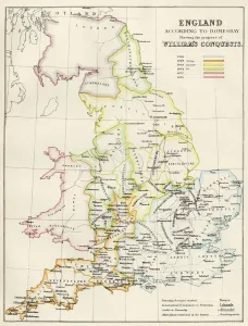 Karte von England im Jahr 1066