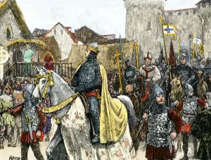 Schlacht Von Hastings Drucke: Wilhelm der Eroberer und seine Armee betreten London im Triumph