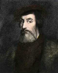 Hand Colored Prints Drucke: Hernando Cortes, conqueror of Mexico