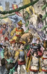 Erkundung Drucke: Hernando Cortez kehrt nach Toledo zurück.