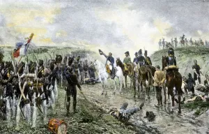 Schlacht Von Waterloo Drucke: Napoleon und die alte Garde vor der Schlacht von Waterloo
