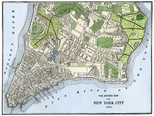 Old New York City Images Drucke: Manhattan in 1767