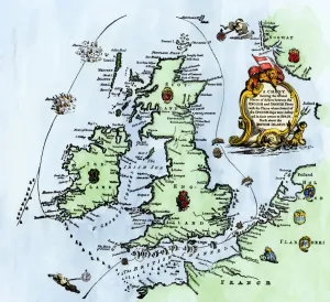Die Route der spanischen Flotte im Jahr 1588