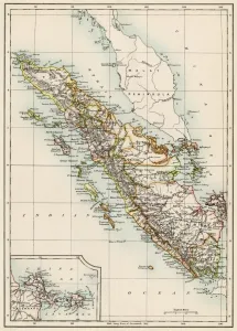 Antique Cartography Drucke: Sumatra, 1800s