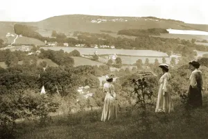 West Sussex Drucke: Cissbury und Findon, nahe Worthing