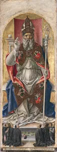 Italian Christian Art Drucke: Polyptych with St
