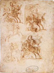 Horseback Riding Drucke: Study for the St
