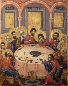 Jesus Christ Depiction Drucke: Last Supper, attributed to Terpo and Eftim