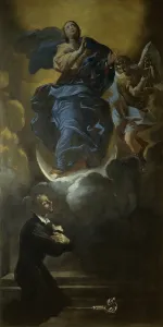 Baroque Italian Art Drucke: A Theatine bishop split the Immaculate Conception