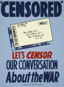 Home Front WWII Drucke: Censored. Let's censor our conversation about the war'