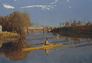 American Realism Art Drucke: MAX SCHMIDT IN A SINGLE SCULL, by Thomas Eakins