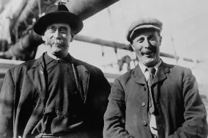 North Pole Expedition Drucke: Robert E. Peary (left) and Robert A