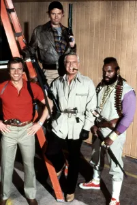 Classic Television Series Drucke: A-TEAM, Dirk Benedict, Dwight Schultz, George Peppard, Mr. T. 1983-1987