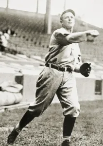 American Baseball Pitcher Drucke: CHRISTOPHER MATHEWSON (1882-1925). Known as Christy. American baseball pitcher