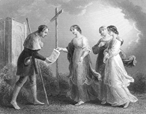 John Bunyan Pilgrims Progress Drucke: BUNYAN: PILGRIMs PROGRESS. The Three Shining Ones. Steel engraving, 19th century