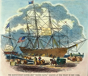 Clipper Ship Drucke: CLIPPER: FLYING CLOUD, 1851