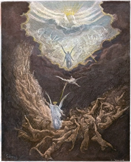 Heaven And Hell Illustrations Drucke: DOR├ë: LAST JUDGMENT. The last judgment (Revelation 20: 12)