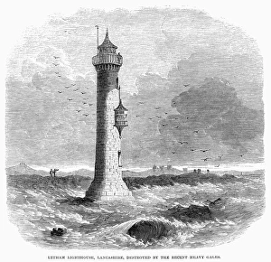 Maritime History England Drucke: ENGLAND: LIGHTHOUSE, 1863. Lytham lighthouse