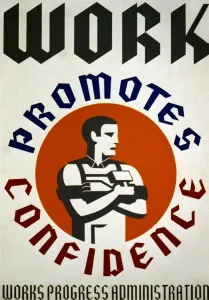 Works Progress Administration Posters Drucke: Work Promotes Confidence